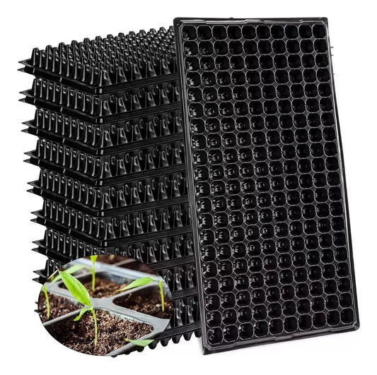 Pack De 12 Bandejas Rígidas Para Semilleros, 200 Hoyos