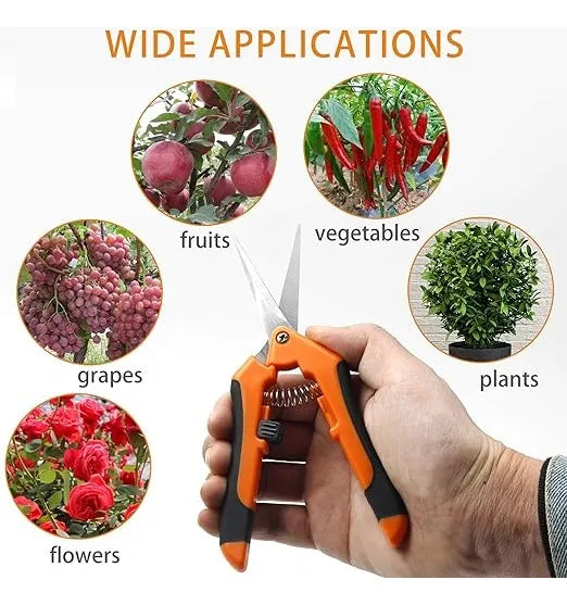 2pk Tijera Poda Plantas Jardinería Huerto Cuerpo Aluminio