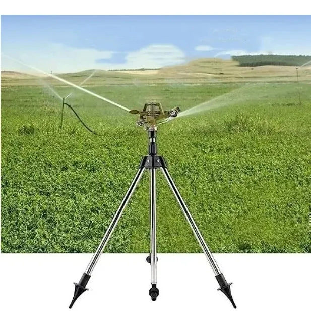 Aspersor Impacto Bronce 1/2 + Trípode Aluminio, Kit De Riego