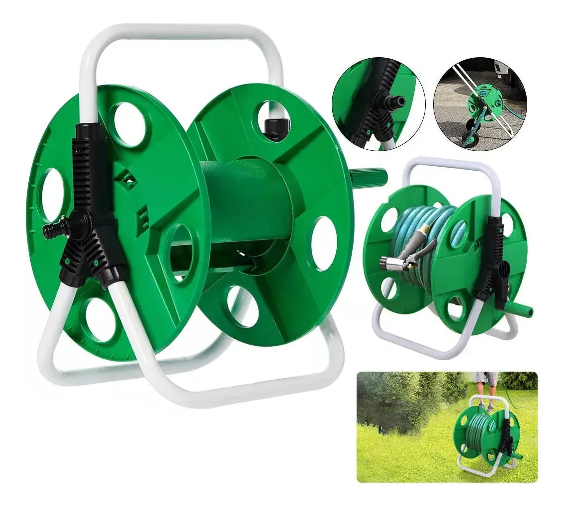 Carretel De Manguera Carro Porta Enrollador Riego 45 Metros