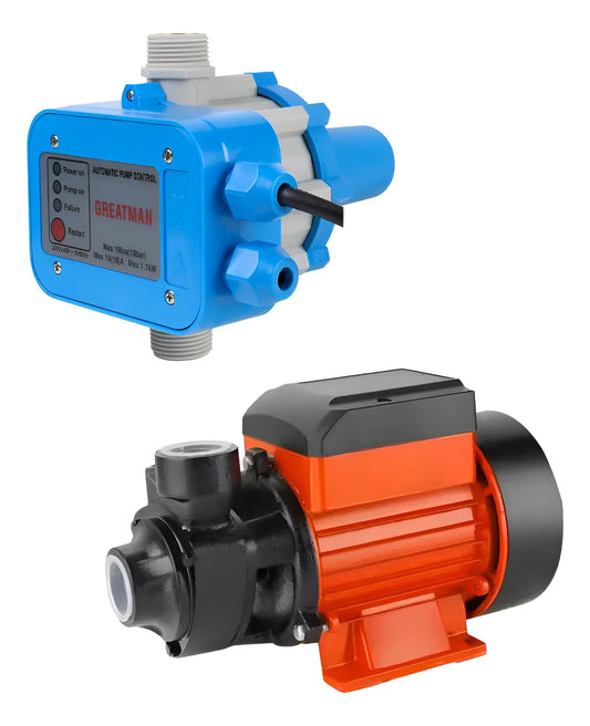 Kit Bomba De Agua 0,5hp + Controlador De Presión