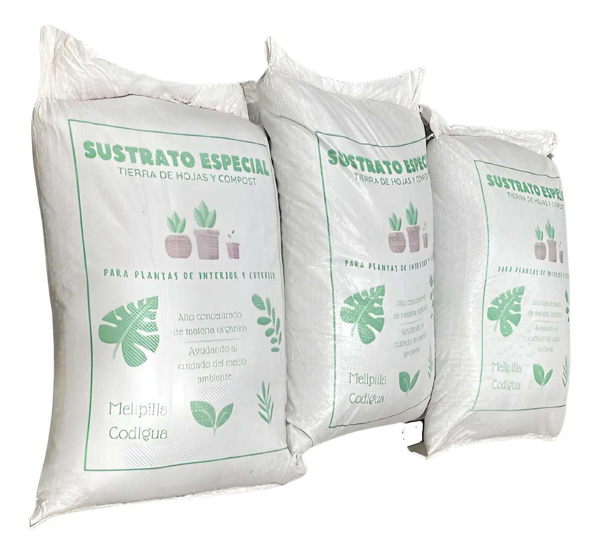 Tierra de hoja premium sustrato 50 litros por 3 Sacos