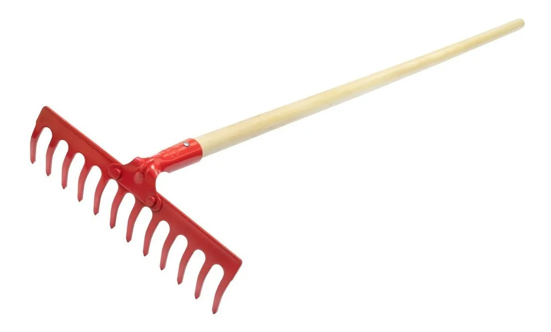 Rastrillo Metálico 12 Dientes Con Mango De Madera