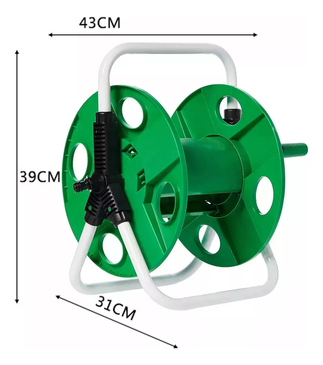 Carretel De Manguera Carro Porta Enrollador Riego 45 Metros