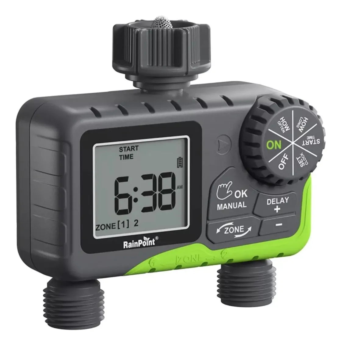 Programador De Riego Automático Doble 2 Zonas Goteo Canilla