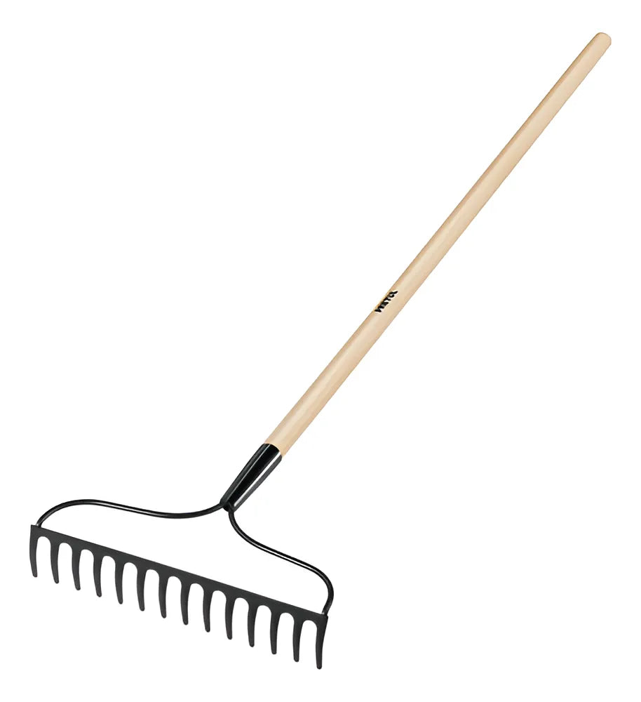 Rastrillo Jardinero 14 Dientes Cabo Madera Pretul