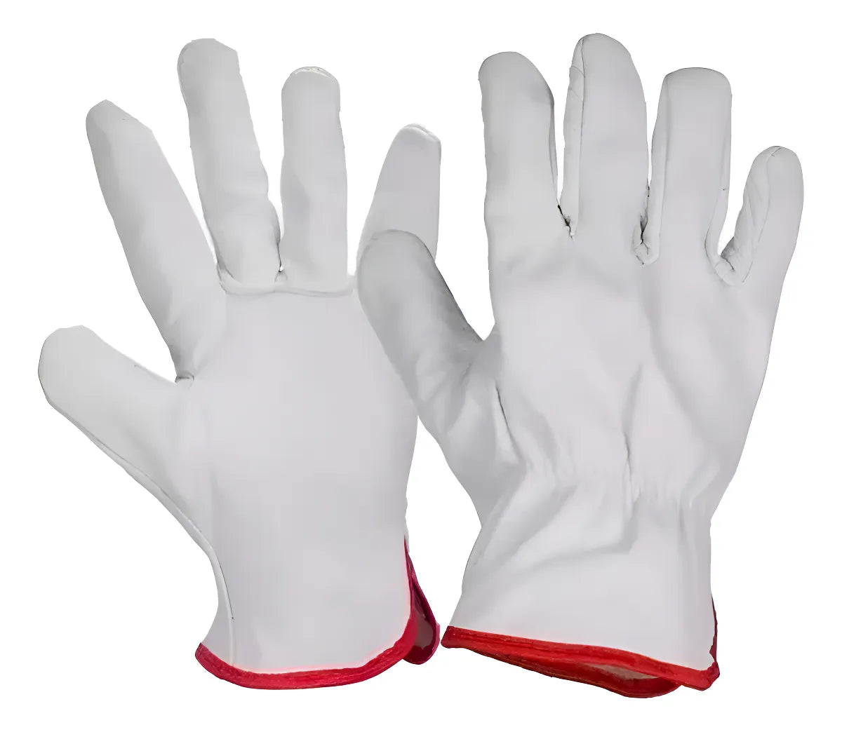 Guantes De Cabritilla Sin Forro Certificado Pack 10 Unidades Color Blanco