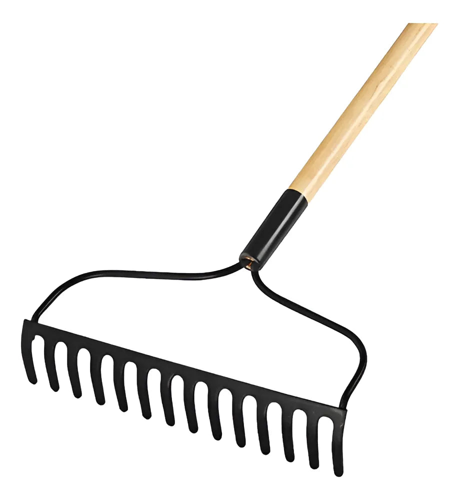 Rastrillo Jardinero 14 Dientes Cabo Madera Pretul
