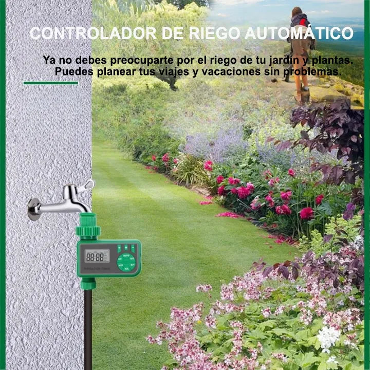 Programador De Riego Automático Doble 2 Zonas Goteo Canilla