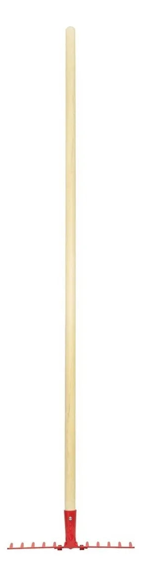 Rastrillo Metálico 12 Dientes Con Mango De Madera