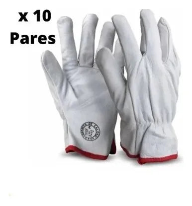 Guantes De Cabritilla Con Forro Certificado Pack 10 Unidades