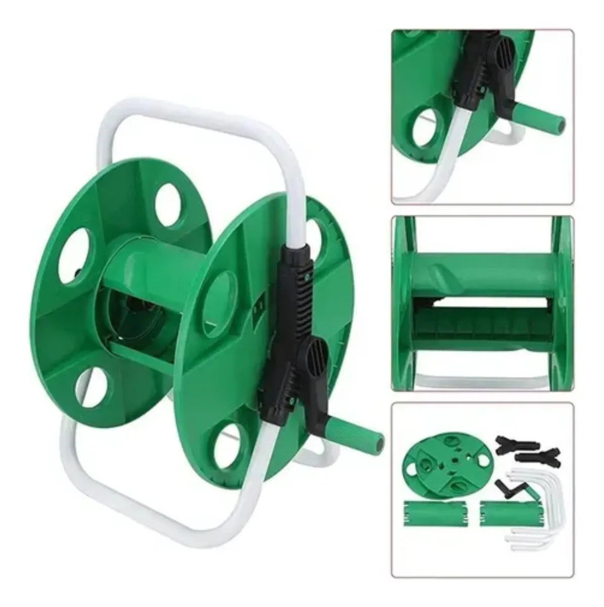 Carretel De Manguera Carro Porta Enrollador Riego 45 Metros